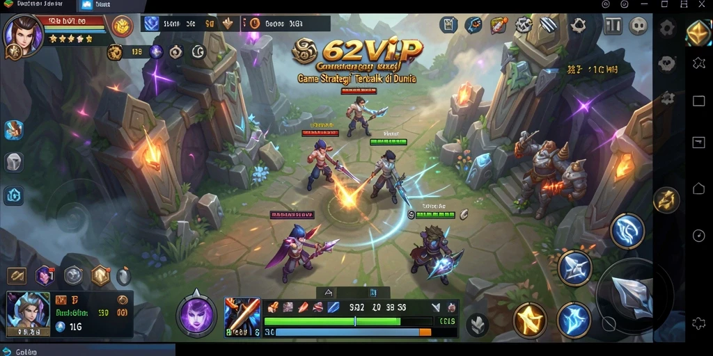 Tampilan gameplay SLG yang seru dan mendebarkan di 62VIP.