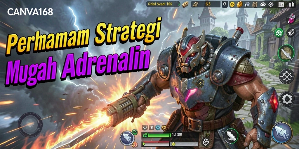 Tampilan gameplay menarik dari CANVA168 dengan elemen strategi.