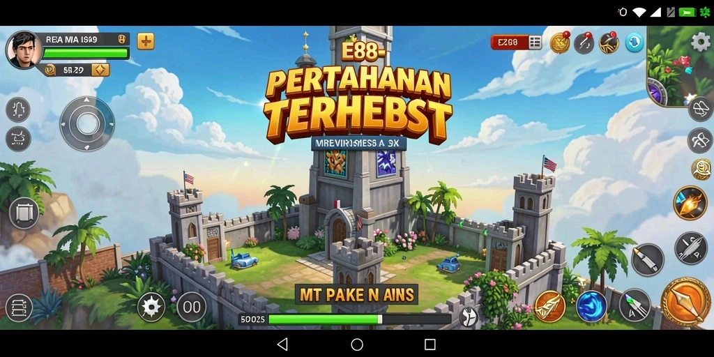 Tampilan gameplay E88 yang seru dalam genre Tower Defense.