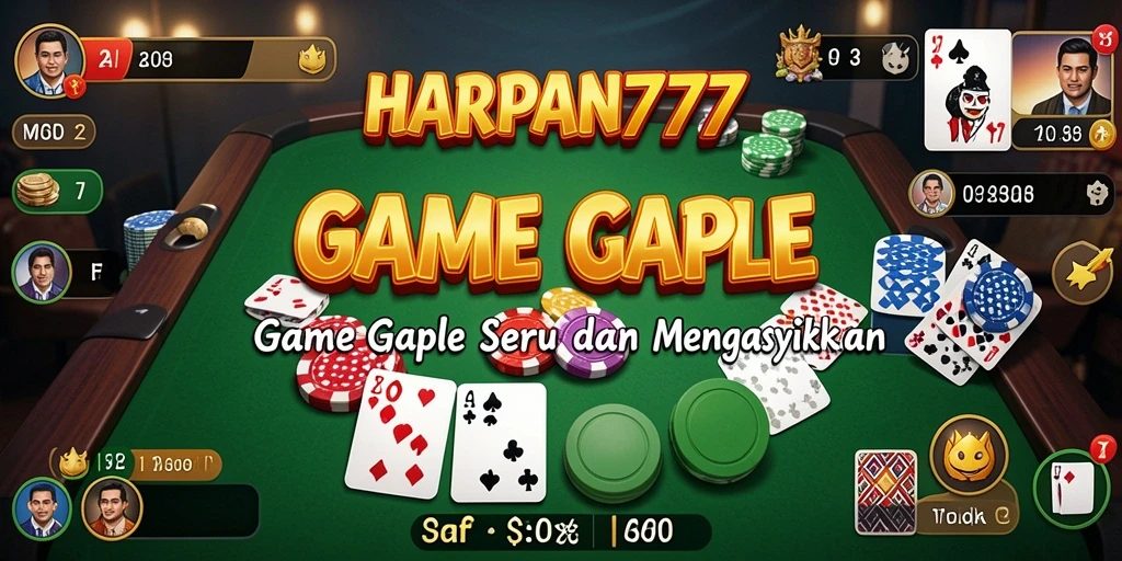 Tampilan menarik gameplay Gaple di HARAPAN777.