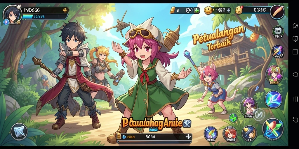 Tampilan gameplay dinamis yang memukau dalam IND666.