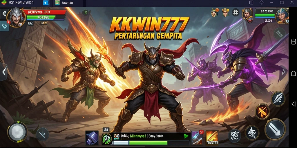 Screenshot KKWIN777 menampilkan pertarungan menegangkan dan mendebarkan.