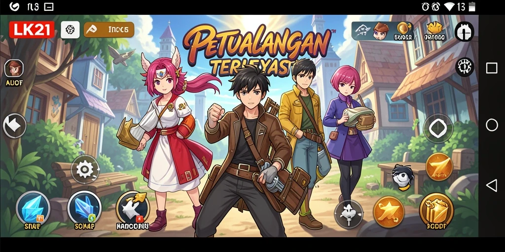 Tampilan screenshot LK21 menampilkan karakter anime dalam aksi yang mendebarkan.