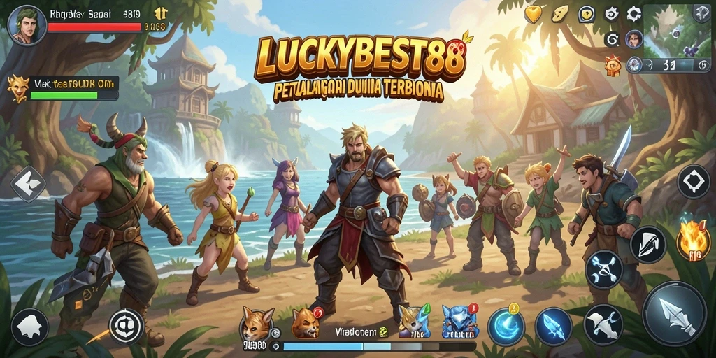 Gameplay LUCKYBEST88 menampilkan petualangan seru di dunia terbuka.
