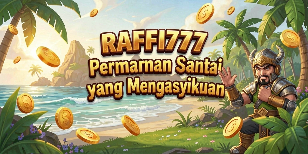 Tampilan gameplay menyenangkan dari RAFFI777 dengan warna-warna cerah.