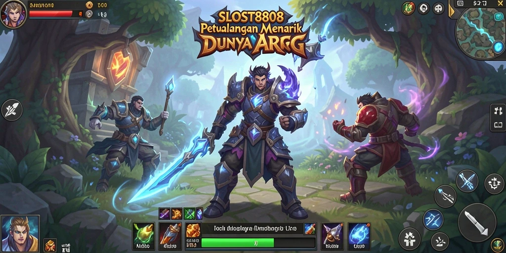 Screenshot gameplay SLOST8808 menampilkan pertempuran epik dan grafik menakjubkan.