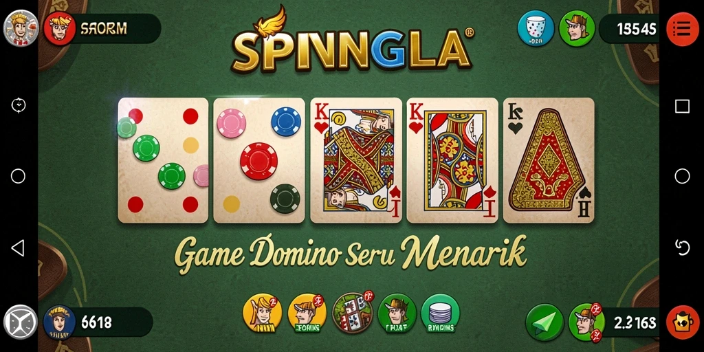 Tampilan menarik dari gameplay SPINGILA saat bermain Domino.