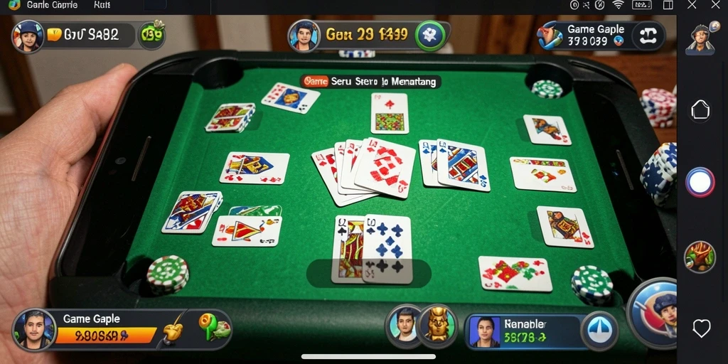 Tampilan gameplay Gaple yang menarik dan interaktif.