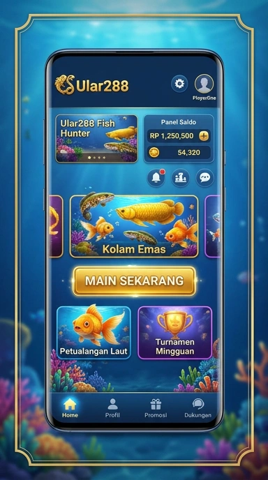 Tampilan utama aplikasi Ular288 yang menarik.